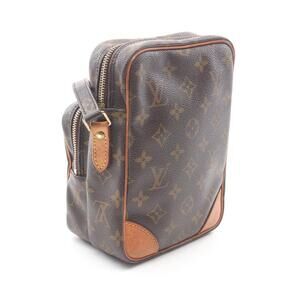 Louis Vuitton Canvas Amazon Leather Brown Bag Shoulder Monogram